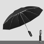 10-rib automatic folding umbrella, extra large windproof reinforced canopy, 1pc