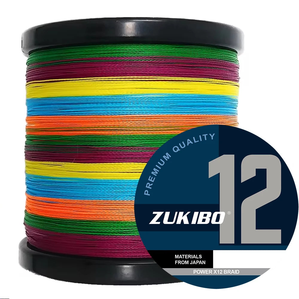 X12 Carp Fishing Line 300M 500M 1000M 12 Strands Braided Japan Multifilament PE Wire Super Strong Durable Smooth Fishing Tackle