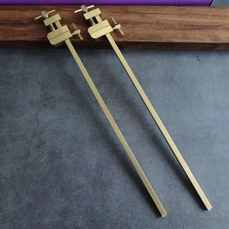 2Pcs Woodworking Japanese-style Wood Clamp, Brass Parallel Clamp Fast Fixed Clip Auxiliary Fixture Splicing Board Positioning