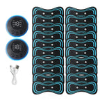 EMS TENS Neck Massager Patch Muscle Stimulator with Gel Pads, 1 host + 10 pads