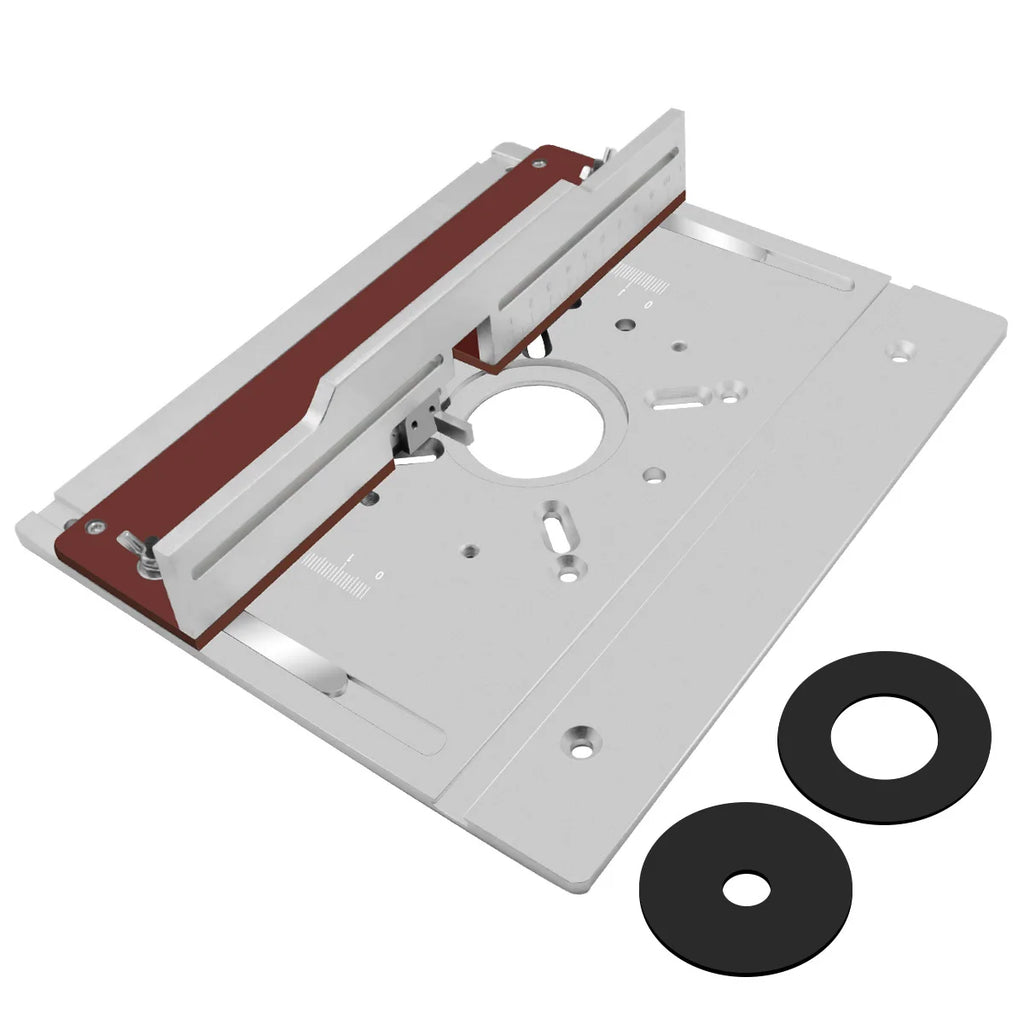 Aluminium Router Table Insert Plate with Sliding Tenoning Fence Electric Wood Milling Miter Gauge Guide Kit carpenter Slotting