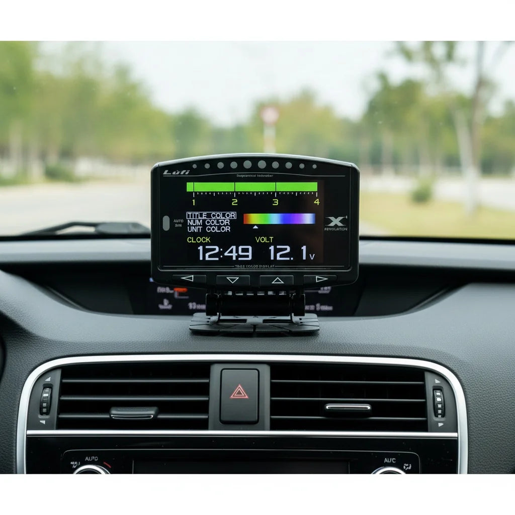 Lufi X1 OBD2 Digital Gauge Turbo Boost Oil Pressure Water Temperature for Car Air RPM Fuel Speed EXT Oil Meter OBD HUD Display