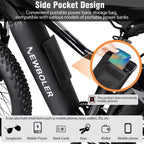 NEWBOLER E-Bike Battery Protective Cover Waterproof Electric Bicycle Battery Bag USB Suitable for Most Car Models
