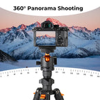K&F CONCEPT Portable Camera Travel Tripod Flexible Vlog Tripod with 360 Degree Ball Head Quick Release for Canon Nikon Sony DSLR