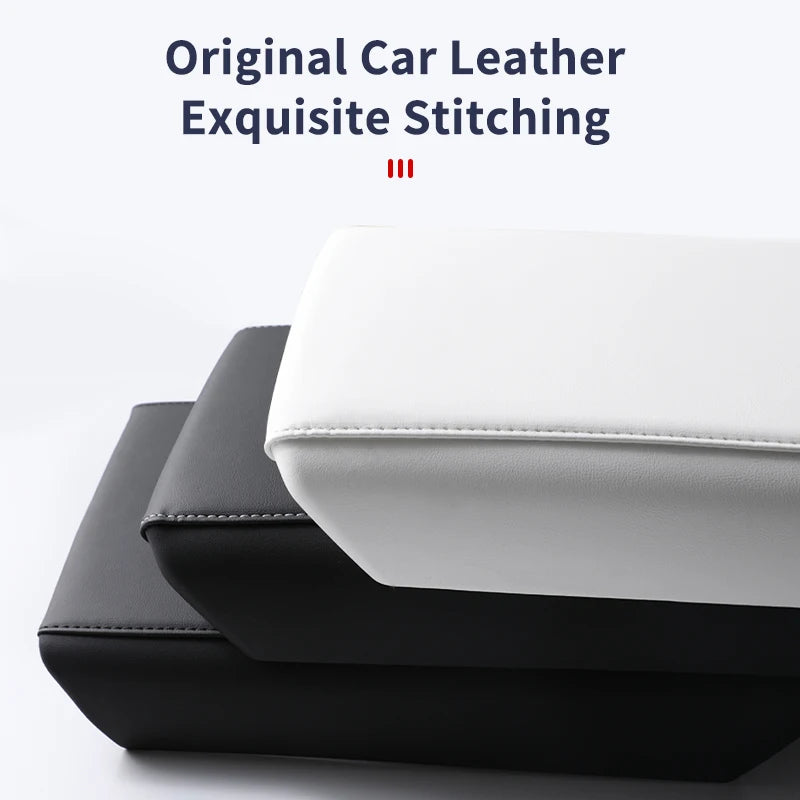 Car Center Console Armrest Pad  For Tesla Model 3 Highland / Model Y Juniper ABS Armrest Box Protective Cover Auto Accessories