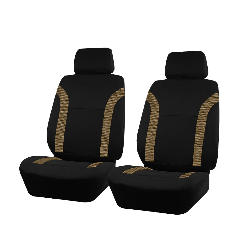 Universal breathable car seat covers air mesh + polyester fabric, 2 front seats or 5 seat set