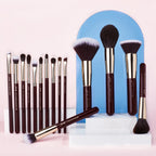 Jessup Makeup Brushes Set 15pcs Professional Makeup Brush Powder Eyeshadow Liner Foundation Blush Blending Zinfandel/Golden