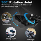 Motorcycle Handlebar End Rearview Mirror Side Mirror 360° Adjustable For Yamaha MT-07 MT-09 BMW Honda CB650R Ducati Kawasaki