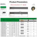 MGIVR/L2016 MGIVR2520 MGIVR3125 MGIVR3732 MGIVL Holder Straight Shank Grooving Tool  Internal Turning Tool Lathe Bar