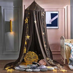 Battilo Kids Bed Mosquito Net Bed Canopy for Boys & Girls Room Bed Curtain for Child Crib Children Tent Hanging Round Play Tent