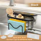 Suction Cups Sponge Drainer Rack Stainless Steel Sponge Holder Fast Drainage Easy-To-Clean Sink Sponge Stand Drain Holder