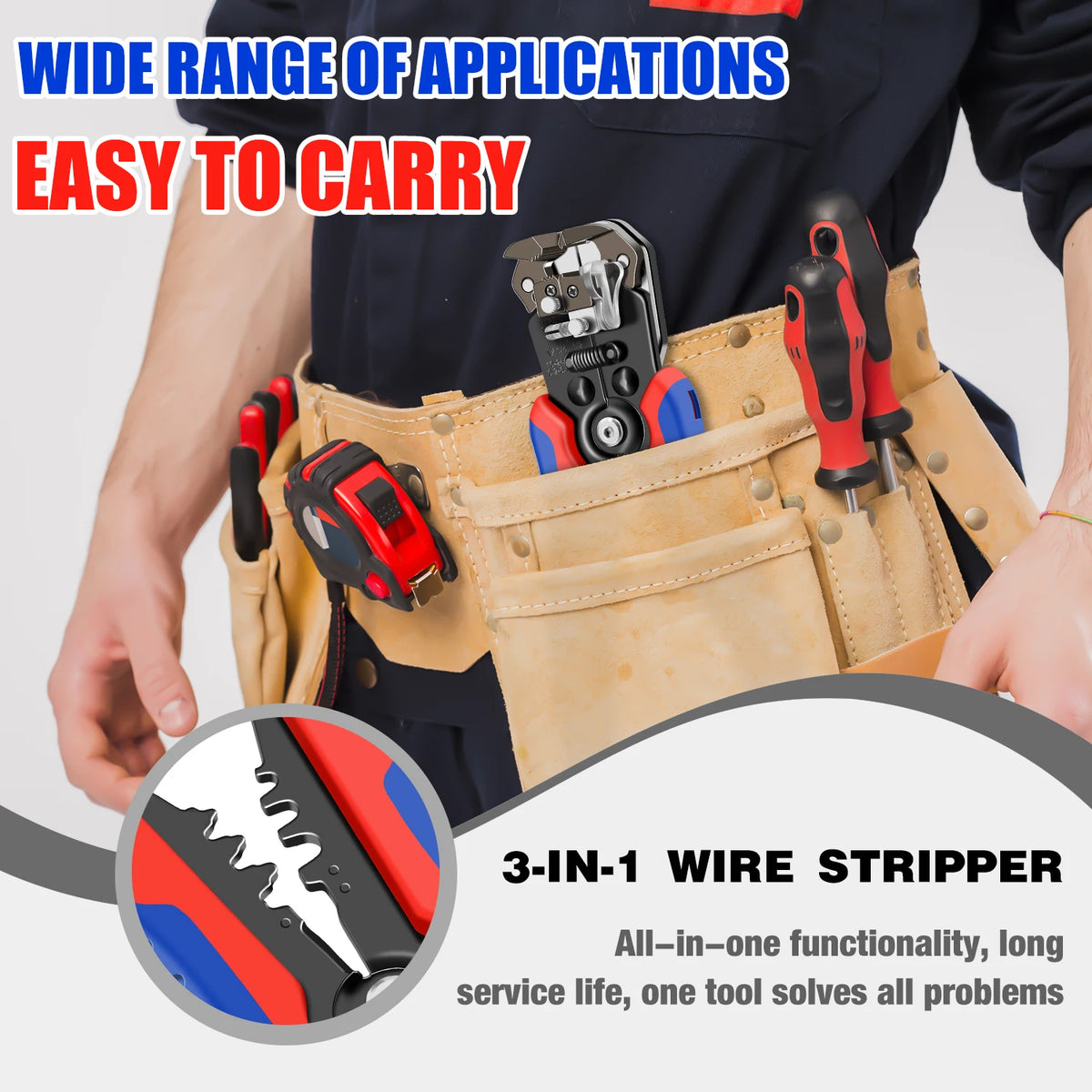 SJ-D2 3IN1 Wire Stripper Tools Multitool Pliers Automatic Stripping Cutter Crimping Cable Wire Electrician Repair Hand Tools