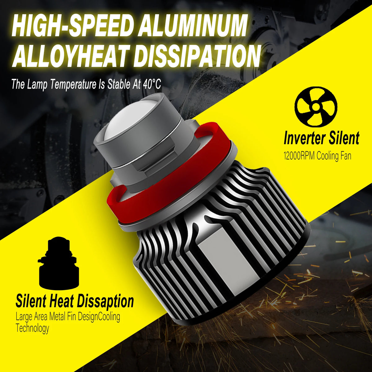 2Pcs  LED H11 9005 9006 HB3 HB4 H8 Headlight Bulbs Projector Lens Light For Car Driving Fog Lamps 6500K 3000K 8000K 12V 24V