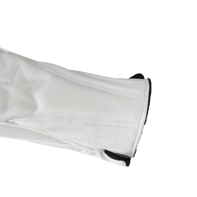 Golf Headcover Golf Wood Cover PU Leather Golf Club Covers For Driver Fairway Hybrid Waterproof Protector Set Golf Accessories