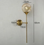 Modern Glass Ball Wall Lamps Nordic Creative Golden Chrome Lighting Fixtures E14/E27 Living Room Kitchen Decoration Wall Lights