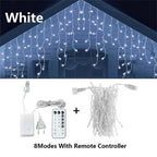 Icicle String Lights Outdoor LED Fairy Lights Garland For New Year Party Wedding Garden Terrace Christmas Decoration Lamps