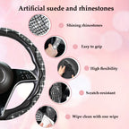Fashion with Diamond Car Universal 38cm Steering Wheel Cover Colorful Bronzing Diamond BlingBling Steering Wheel Accessories