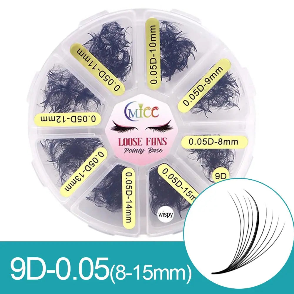 5D/7D/9D 8-15mm Mixed length Sandwich Premade Volume Wispy Fans Eyelash Extension Handmade Natural Spikes False Lashes Extension