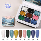 9-Color  Macaron Series Oil Painting Gel, Nail Art Glue, Shiny Bright Colors, High-Saturation Cream Texture Strong Gel, Durable