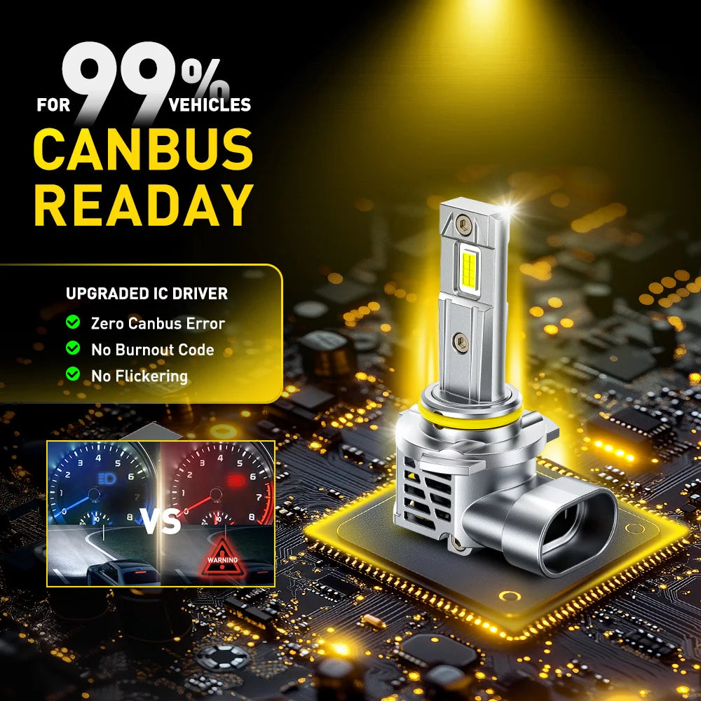 AUXITO 9005/HB3 LED headlight bulbs kit, 2pcs, 12V white, Canbus 70W 30000lm