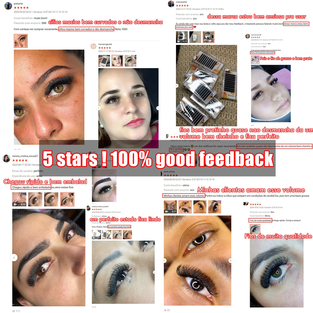 LAKANAKU 6 Trays 6D W Shaped Eyelash Extensions Volume Egipcio Full Cilios Natural Fio 6w Lash Soft Fans