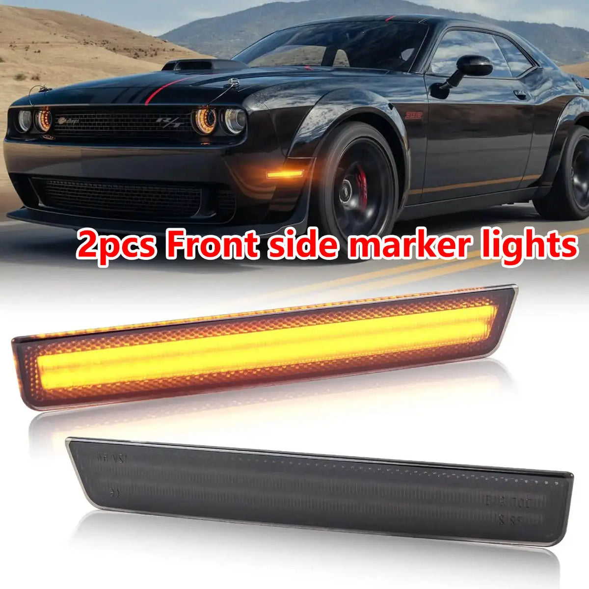 2pcs Amber Front / China Mainland