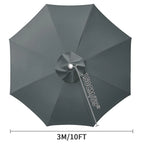 Waterproof Replacement Umbrella Cloth 2/3M Patio Parasol Cover UV-Anti Canopy Cover Replacement Parasol Cover for Balcony Garden