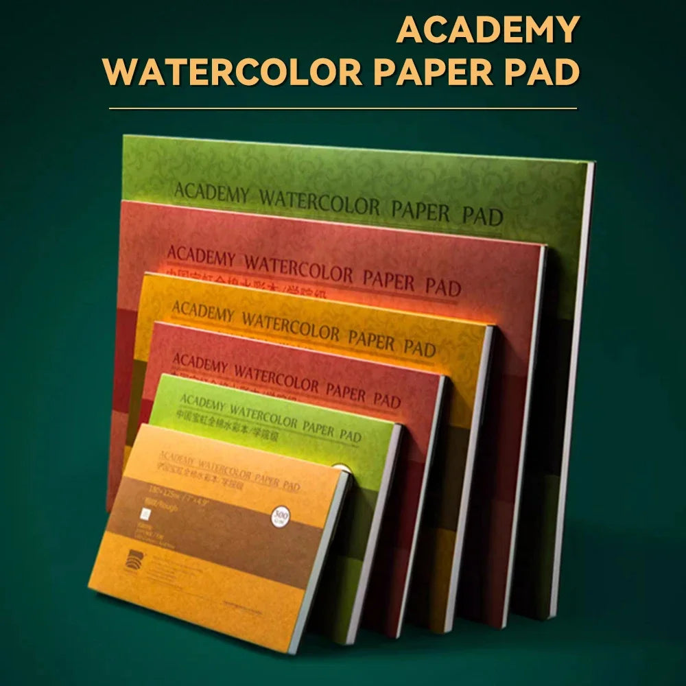 20 Sheets Baohong 200g/300g Watercolor Sketchbook 100% Cotton Watercolor Paper Sealing Pad 32K 16K 8K Water Color Drawing Book