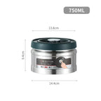 Coffee Bean Vacuum Sealed Tank Stainless Steel Grain Tea Nut Storage Vacuum Airtight Sealed Cans Kitchen Storage Organizer