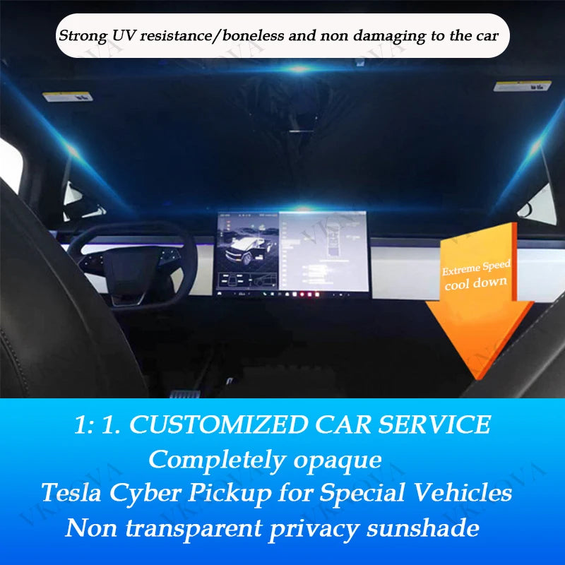 For Tesla Cybertruck 2026 23 Sun Shade Front Rear Side Window Sunshade Windshield Sun Visor Outdoor Camping interior Accessories
