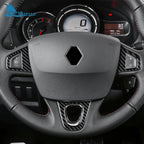 Real Soft Carbon Fiber Sticker For Renault Fluence Megane 3 RS Scenic 2009 2010 2011 2012 2013 2014 2015 Car Steering Wheel Trim