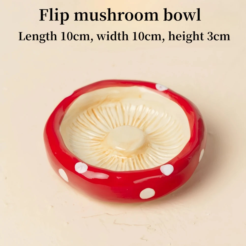 Mushroom Ceramic Hamster Hideout Water Bottle with Stand Food Bowl Hamster Accessories Golden Bear Furniture Sleephouse House