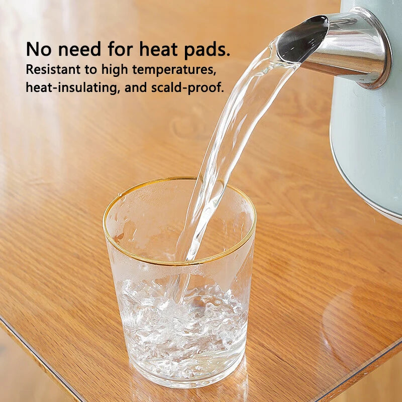 Transparent PVC Table Mat, Waterproof Oil-Proof Indoor & Outdoor Use Soft Glass Table Protector for Versatile Surface Protection