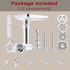 Metal Food Grinder Attachments for All KitchenAid Stand Mixers, Meat Grinder, Sausage Stuffer, (Kitchenaid Mixer Not included )