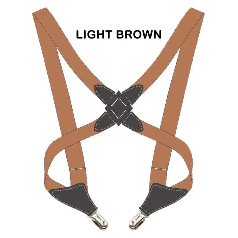 New Men's Suspenders Adjustable Braces X Back Shirt Clip Suspender Elastic Belt Trousers Braces Shoulder Strap For Men Women
