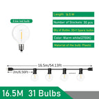 110V/220V Outdoor String Lights LED G40 Festoon Fairy Patio Garland Lamp Wedding Street Camping Garden Party Decoration Lights