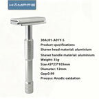 Kampfe Vintage Double-Edged Razor Non-Slip Aluminium Wet Grooming Shaver Classic for Men & Women