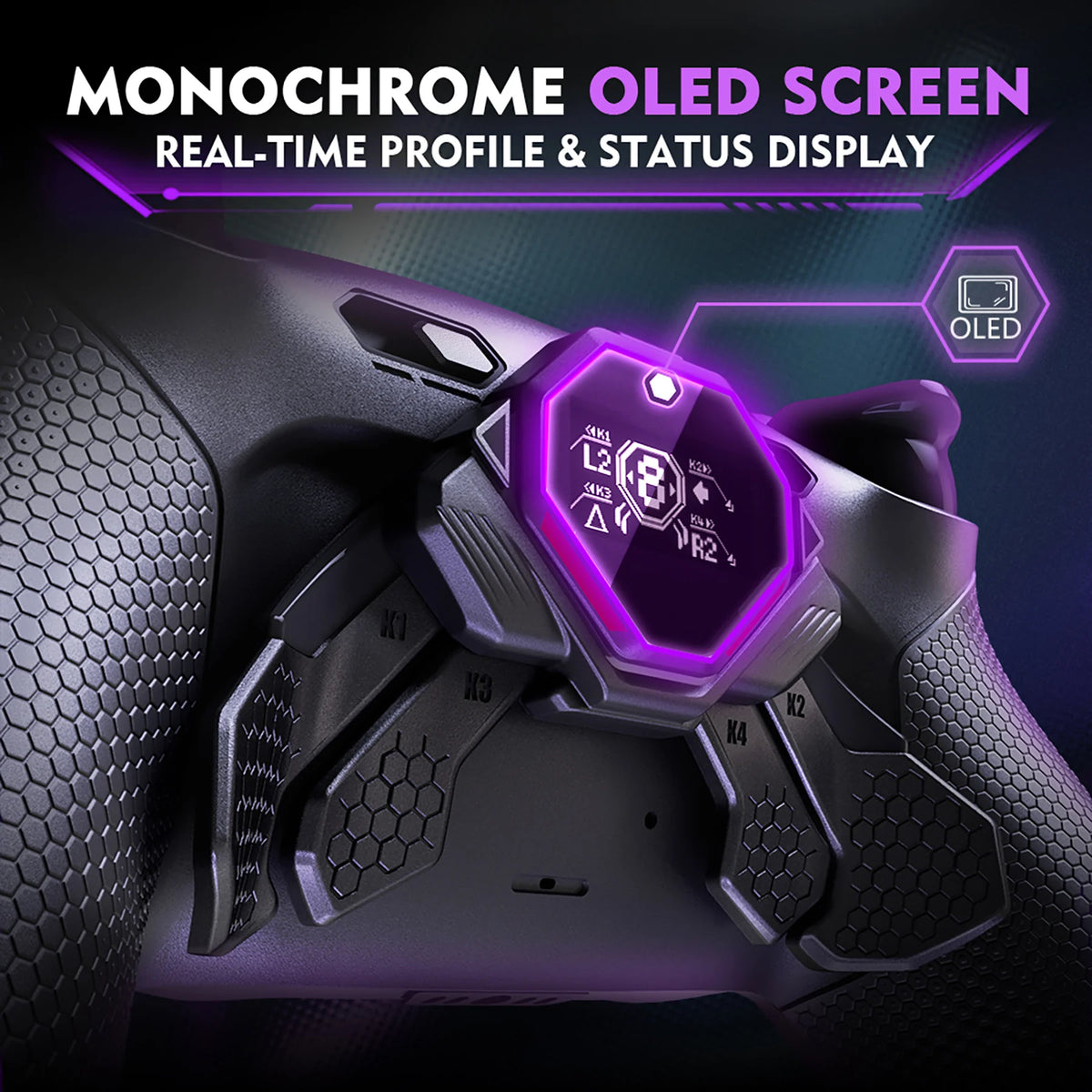eXtremeRate SPARK PS5 DualSense Back Paddles Kit, 4 Remappable Buttons, Rubberized Black