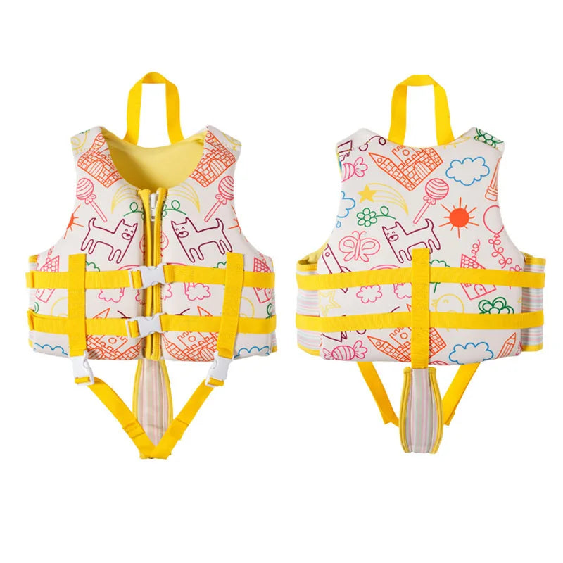Kids Swim Vest, Buoyancy Jacket For Boys Girls, Float Buoyancy Swimsuit, Children Flotation Swimming Aid 50N