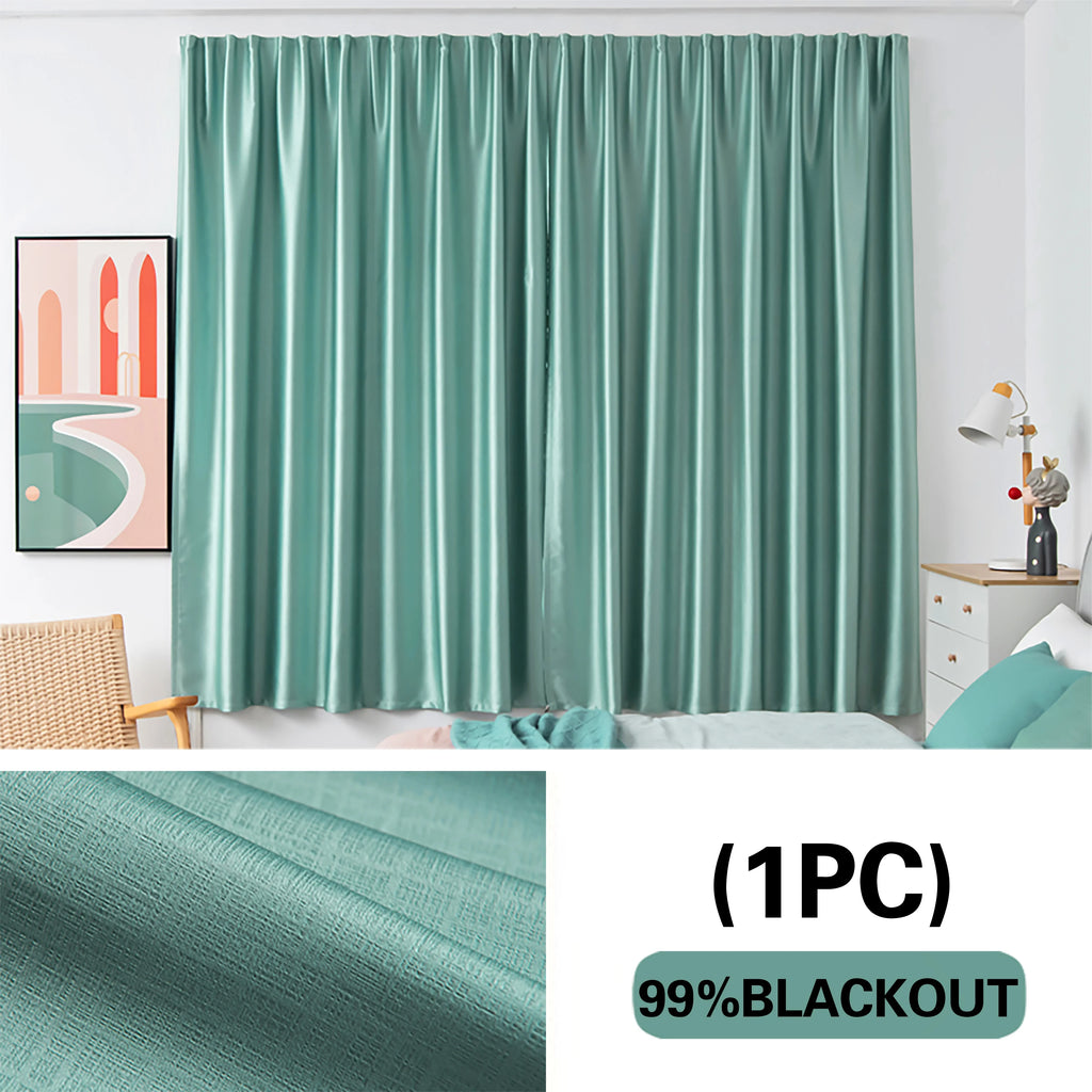 1 piece deluxe no-punch blackout curtains, high blackout portable paste design firm, suitable for bedroom living room kitchen