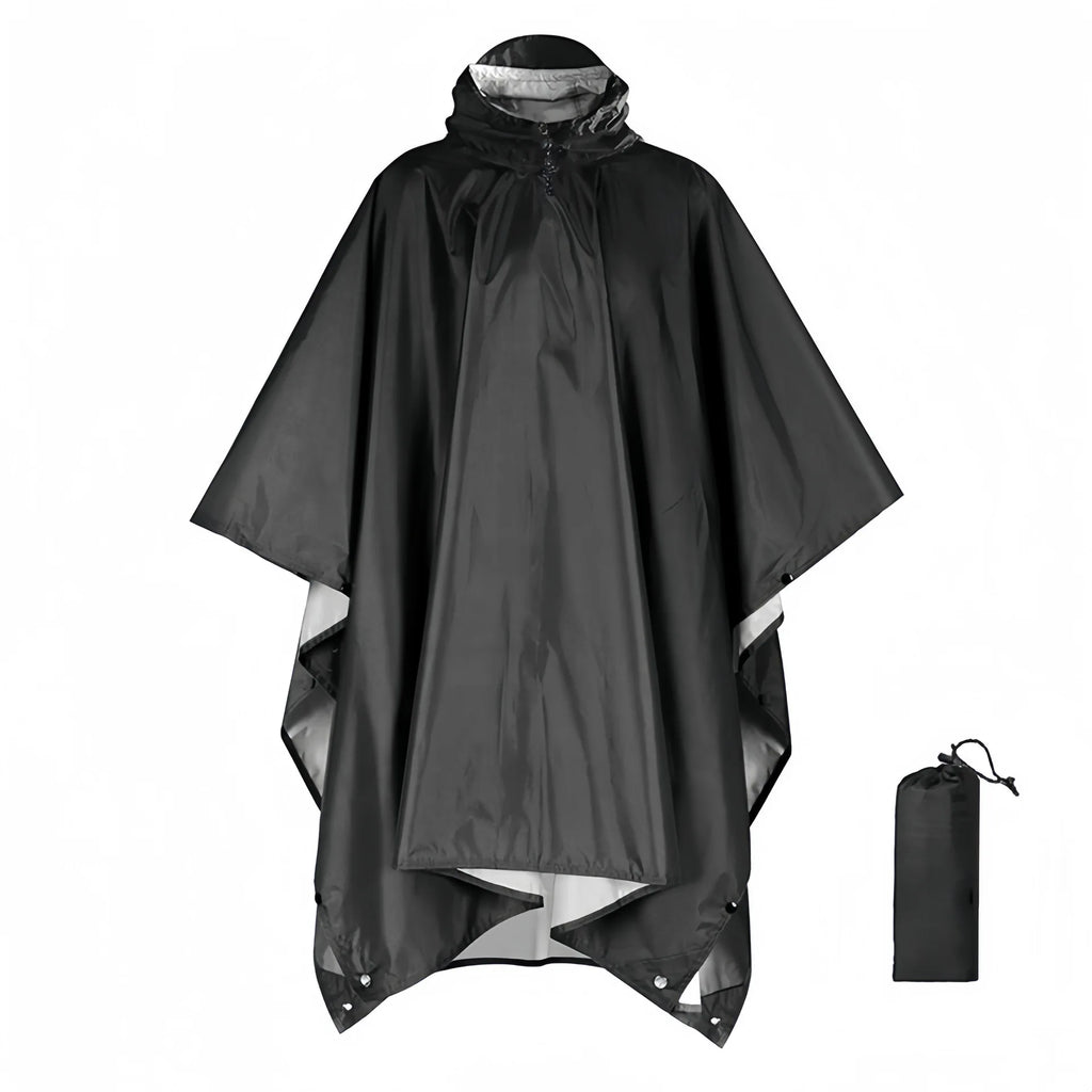3-in-1 Waterproof Outdoor Rain Poncho Cover, Lightweight Hiking Travel Raincoat - Multiple Colors