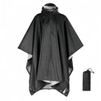 3-in-1 Waterproof Outdoor Rain Poncho Cover, Lightweight Hiking Travel Raincoat - Multiple Colors