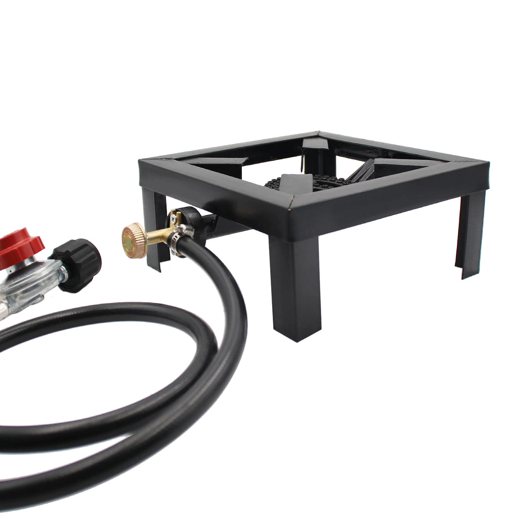 Tomshoo 8KW Gas Boiling Ring Cast Iron Burner Large LPG Stove Outdoor Cooker Iron Frame Portable Fire Control Stove Camp Supply