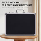 Sliver Aluminum Tool Storage Box Password Lock Portable Suitcase Professional Hairdressing Large Capacity Salon  Carrying Box
