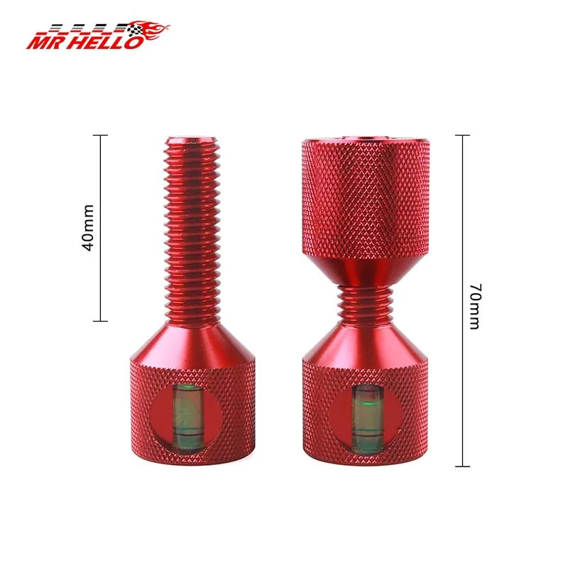 2 Hole Flange Alignment Pin Set 1-1/8in 6061 Aluminum, Black or Red