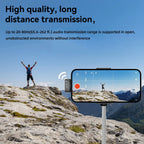 Lenovo Magnetic Wireless Lavalier Microphone 100M Noise Reductionfor with Charging Box Professional Microphone for Recording