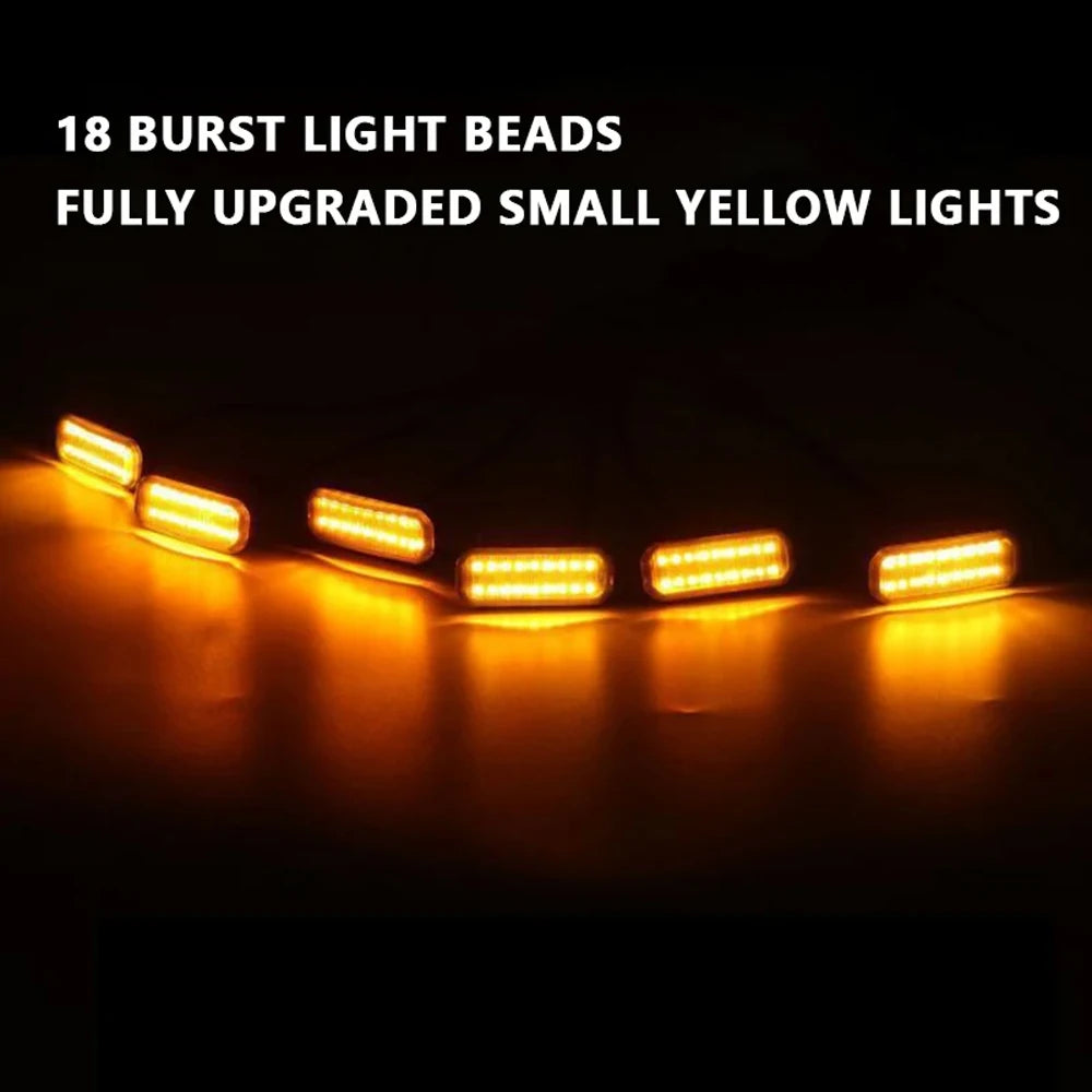 18LED Front Grille Light Universal model Car Daytime Running Light Wheel Eyebrow Lamp For Pickup Offroad 12V