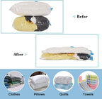 Vacuum Storage Bags for Clothes Compression, 3-10 Pack, 4 Sizes 60x40-80x100cm