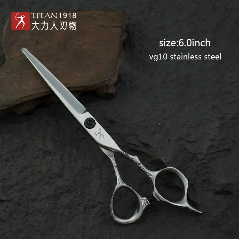 Titan hair scissors cut hair shears cutting hairdressing  vg10 steel, hand made sharp scissors