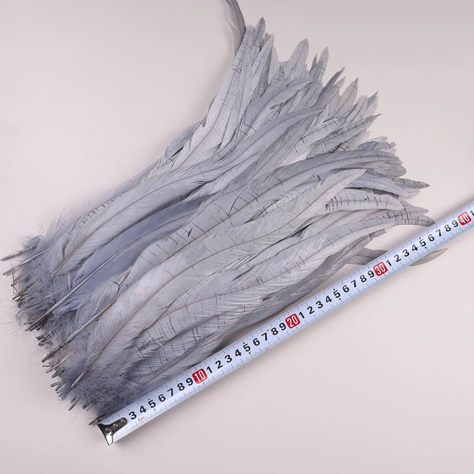 50Pcs 35-40cm Rooster Tail Feathers for Crafts Carnival Accessories Natural Long Plumes Chicken Decoration Feather Headdress